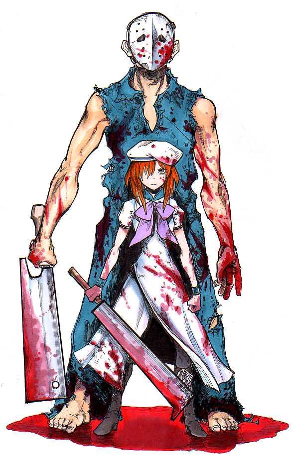 ryuuguu rena and rick (higurashi no naku koro ni and 1 more) drawn by tsunamino_yuu