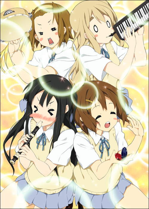 akiyama mio, hirasawa yui, tainaka ritsu, and kotobuki tsumugi (k-on!) drawn by mizuki_makoto