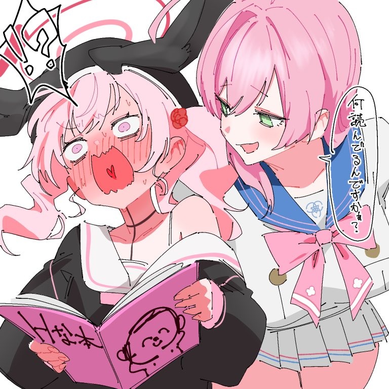 sensei, doodle sensei, koharu, and hanako (blue archive) drawn by ohajiki_0000