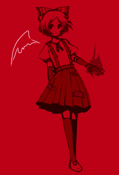 fujiwara no mokou (touhou and 1 more) drawn by kadotarou