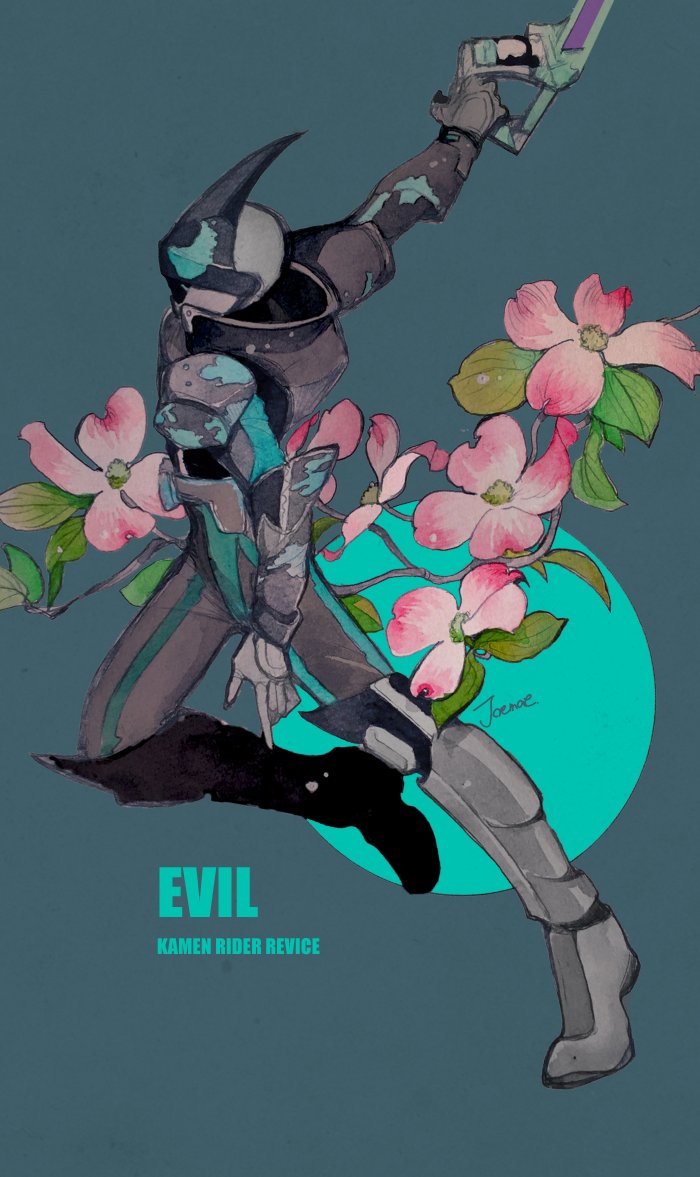 kamen rider evil (kamen rider and 1 more) drawn by jo_mawe