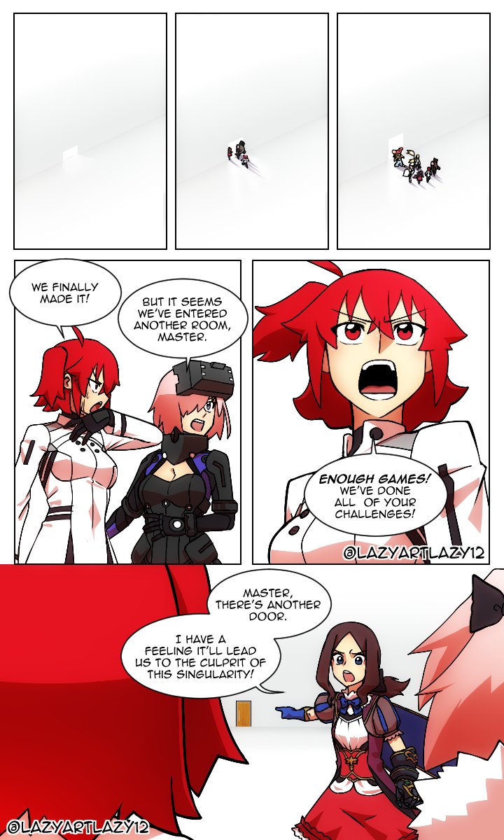 mash kyrielight, fujimaru ritsuka, jeanne d'arc, astolfo, leonardo da vinci, and 1 more (fate and 1 more) drawn by lazyartlazy12 and tyrnickleback
