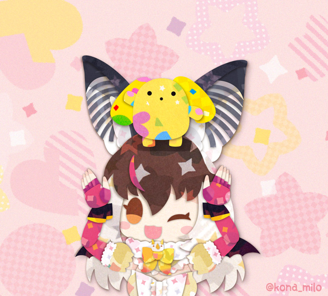 brown long-eared bat and wooser (kemono friends and 2 more) drawn by kikuchi_milo