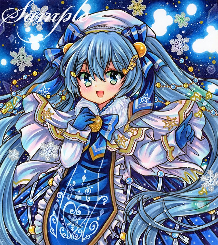 hatsune miku and yuki miku (vocaloid) drawn by rui_(sugar3)