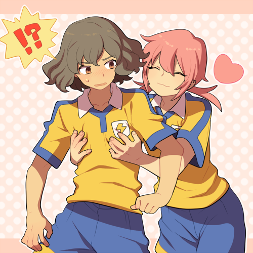 kirino ranmaru and shindou takuto (inazuma eleven and 1 more) drawn by kudou_akira