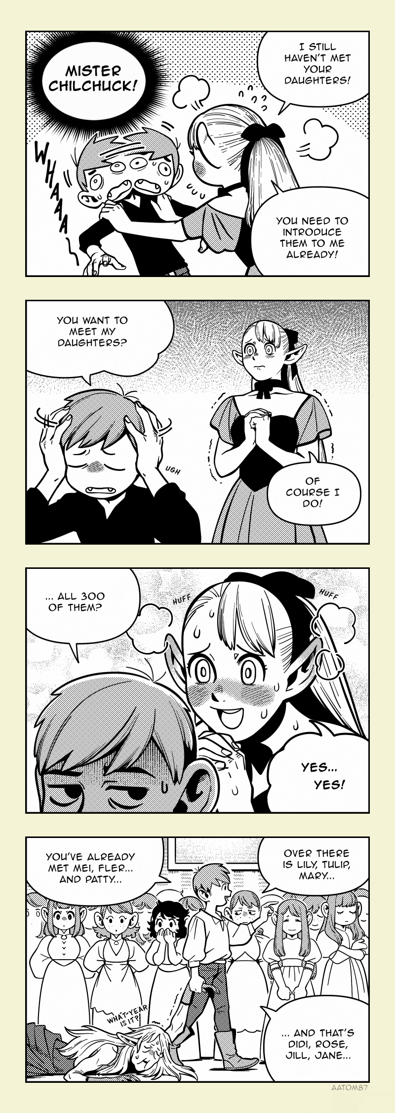 marcille donato and chilchuck tims (dungeon meshi) drawn by aatom87