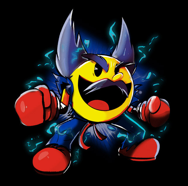pac-man and mishima heihachi (super smash bros. and 3 more) drawn by kevin_fagaragan