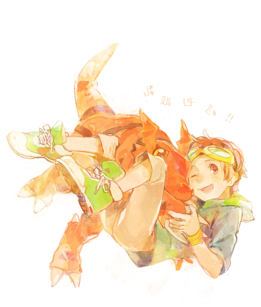 guilmon and matsuda takato (digimon and 1 more) drawn by 8'108