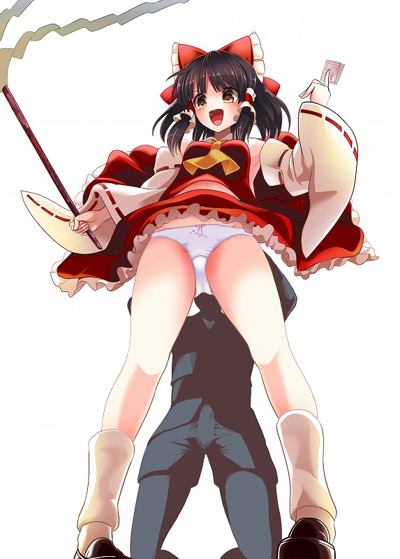 hakurei reimu (touhou) drawn by amisu