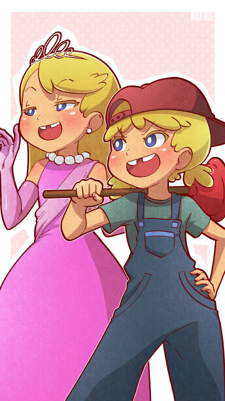 lola loud and lana loud (the loud house) drawn by mike_inel