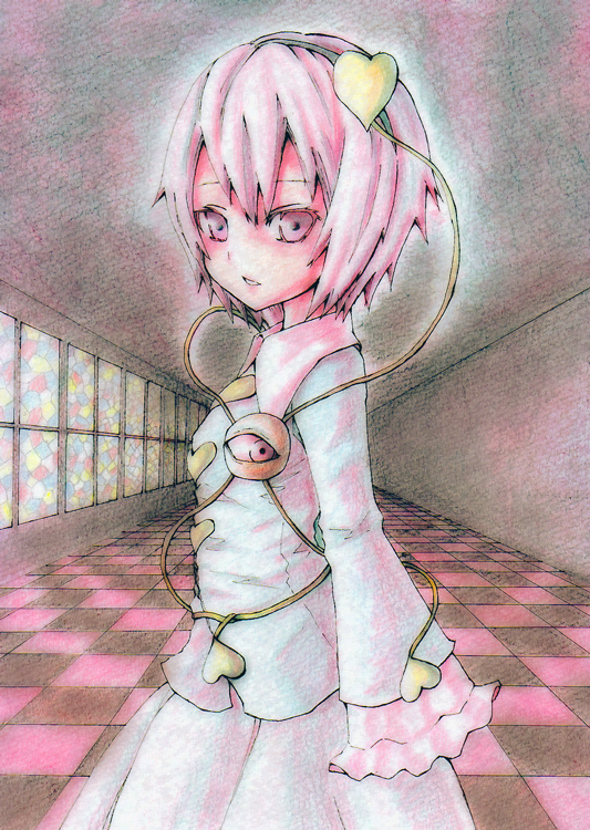 komeiji satori (touhou) drawn by inaba-no-kuni-tottori