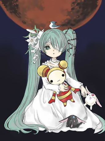 hatsune miku and mokona (vocaloid) drawn by clamp_(circle)