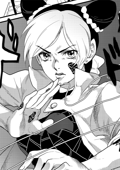 kujo jolyne (jojo no kimyou na bouken and 1 more) drawn by holstein_kurita