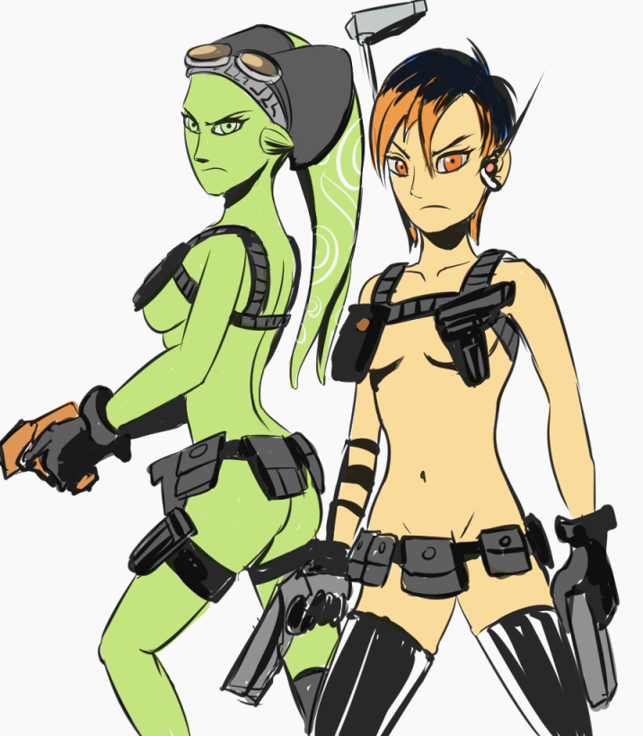 sabine wren and hera syndulla (kill la kill and 2 more) drawn by kjara-draws