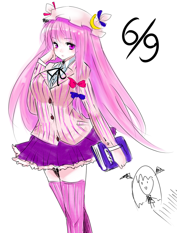 patchouli knowledge and koakuma (touhou) drawn by han_(jackpot)