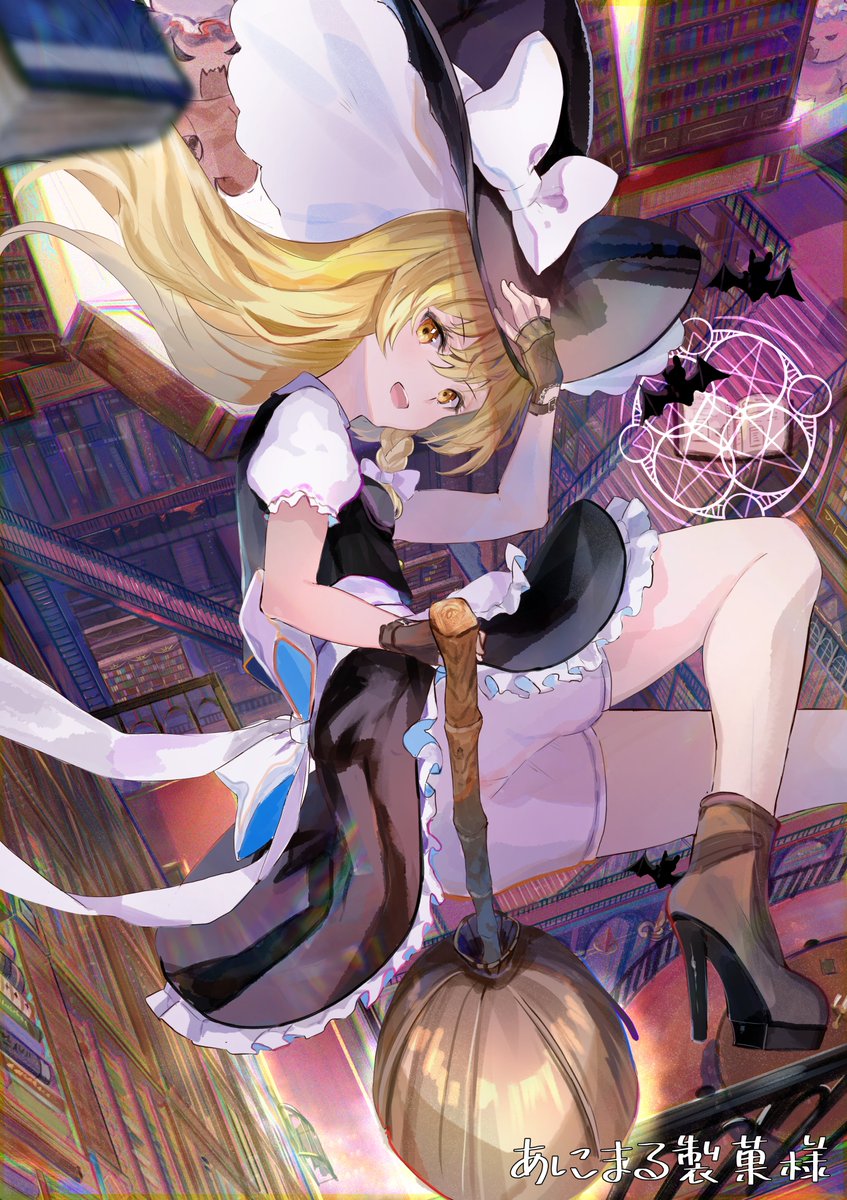 kirisame marisa, remilia scarlet, and patchouli knowledge (touhou) drawn by rei_(farta_litia)