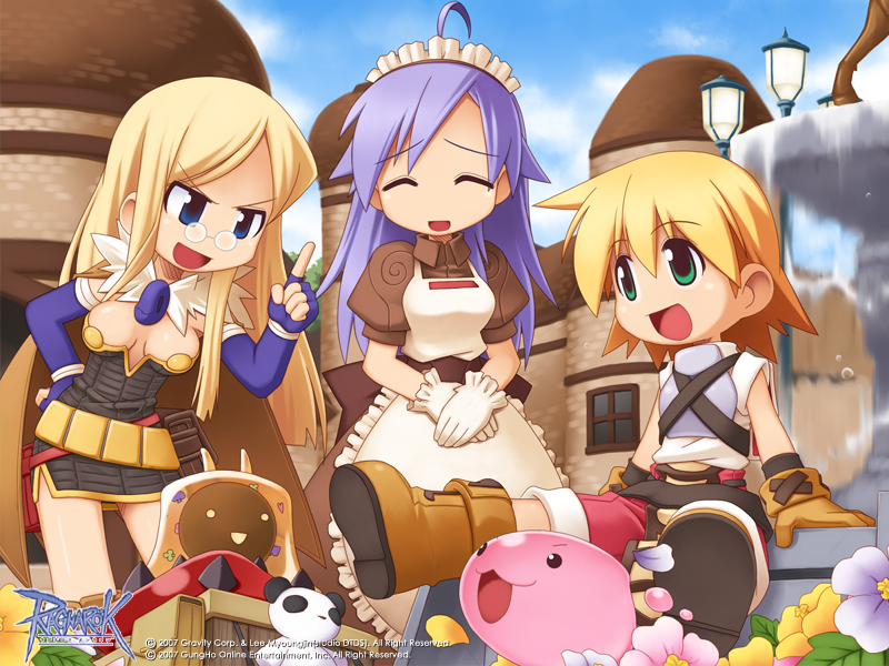 poring, alchemist, novice, vanilmirth, pavianne, and 1 more (ragnarok online and 1 more) drawn by yuichirou