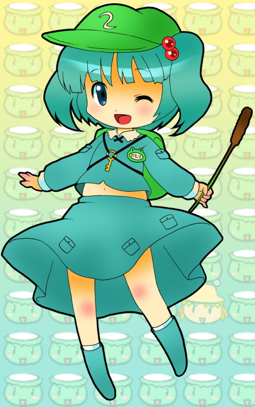moriya suwako and kawashiro nitori (touhou) drawn by michii_yuuki