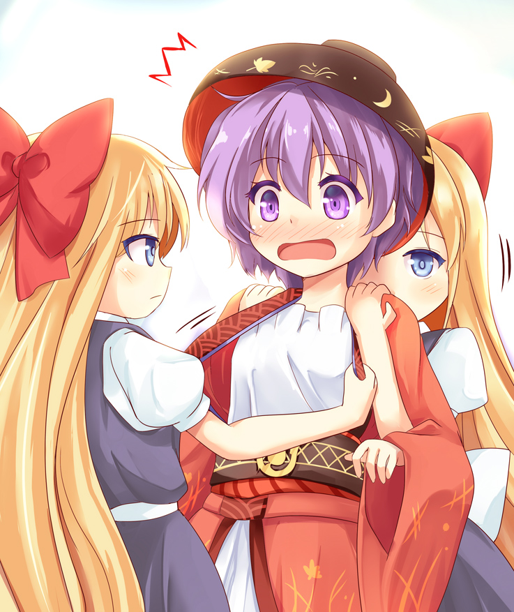 shanghai doll and sukuna shinmyoumaru (touhou) drawn by niiya