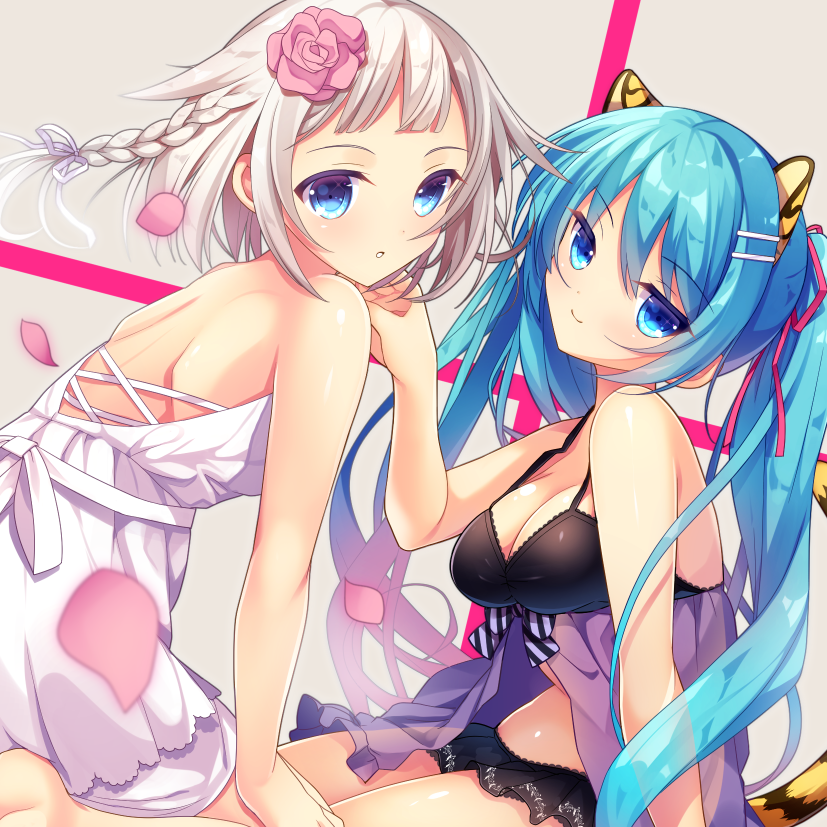 hatsune miku and one (vocaloid and 1 more) drawn by nametakenoko