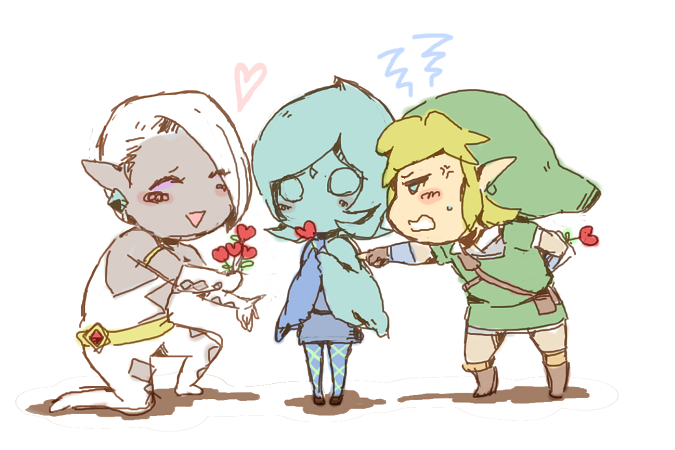 link, fi, and ghirahim (the legend of zelda and 1 more) drawn by gohan_(horth-waribasi)