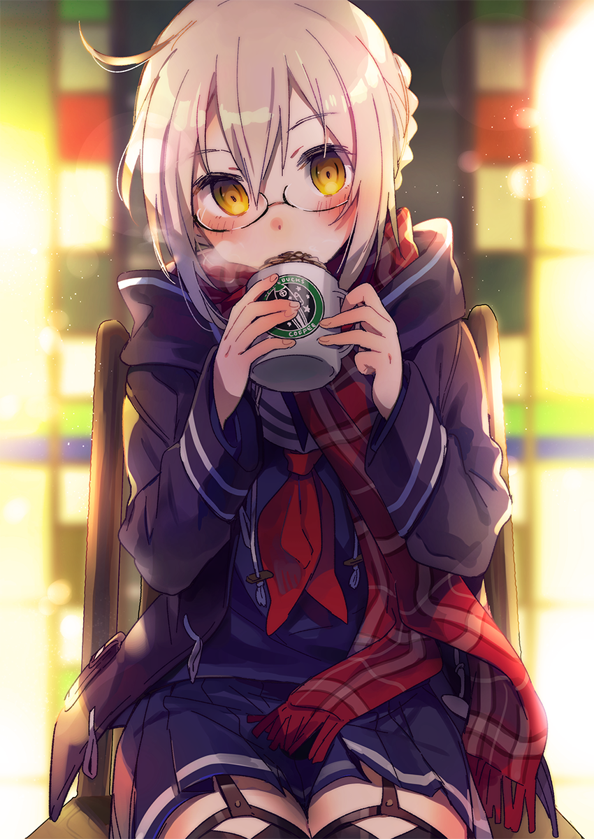 artoria pendragon and mysterious heroine x alter (fate and 2 more) drawn by fuji_fujino