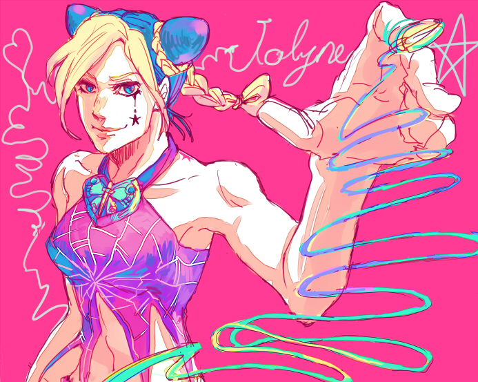 kujo jolyne (jojo no kimyou na bouken and 1 more) drawn by aztis