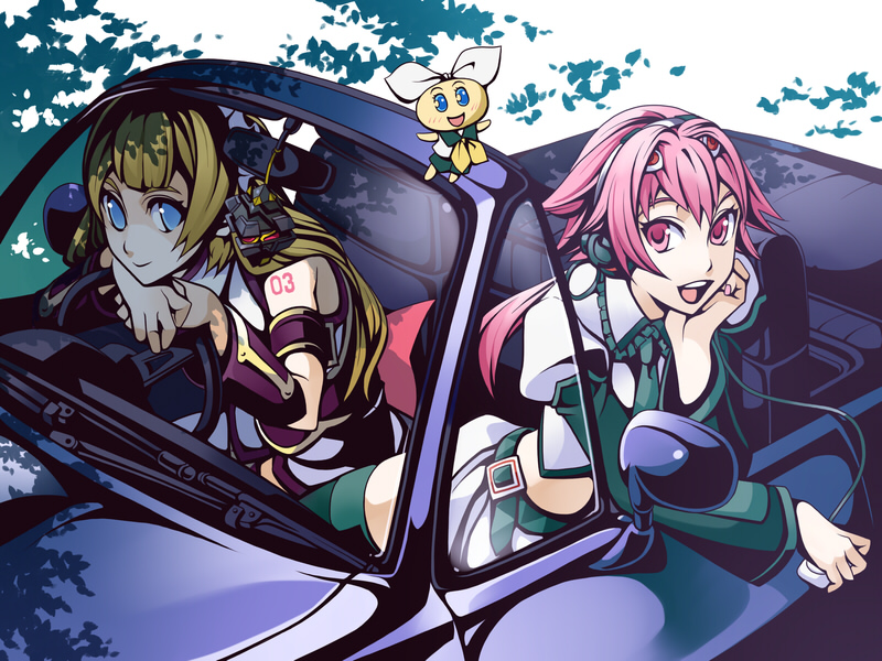 megurine luka, shishidou akiha, and shishidou imoko (vocaloid and 1 more) drawn by torigoe_takumi