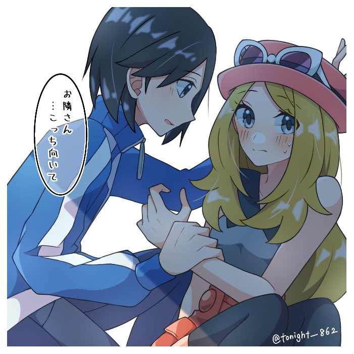 serena and calem (pokemon and 1 more) drawn by rain_(tonight_862)