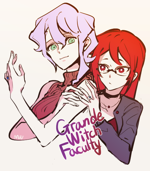 shiny chariot and croix meridies (little witch academia) drawn by mw_p