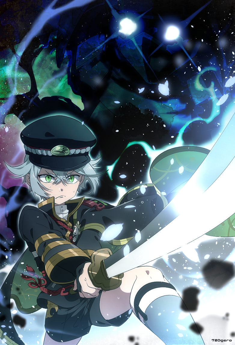 hotarumaru and enemy ootachi (touken ranbu) drawn by natsuo_(720ge)