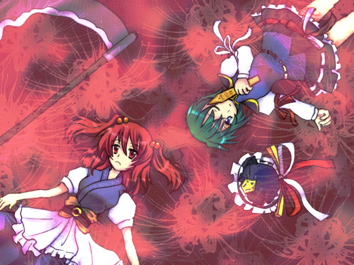 shiki eiki and onozuka komachi (touhou) drawn by shiratae_(na-yuco)