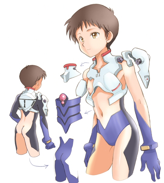 ikari shinji (neon genesis evangelion) drawn by ebi-rom
