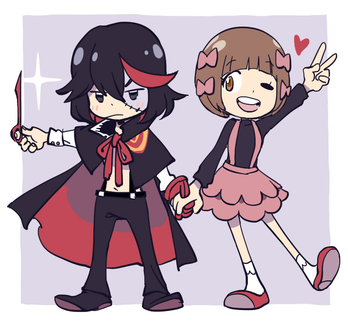 matoi ryuuko, senketsu, mankanshoku mako, black jack, and pinoko (kill la kill and 1 more) drawn by rem_(tsulala)