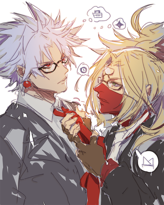 chipp zanuff and answer (guilty gear and 1 more) drawn by oro_(sumakaita)