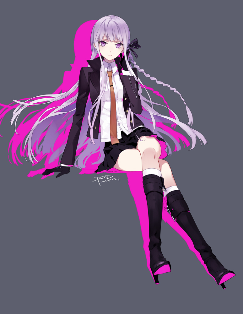 kirigiri kyoko (danganronpa and 1 more) drawn by psd_(psdgai)
