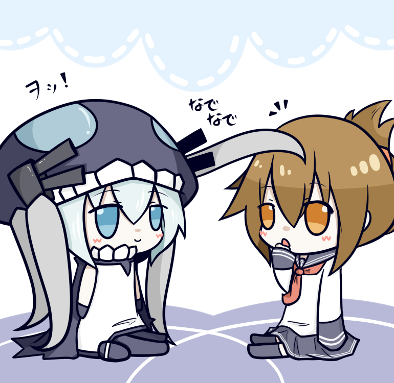 inazuma and wo-class aircraft carrier (kantai collection) drawn by zerozaki_tojiori