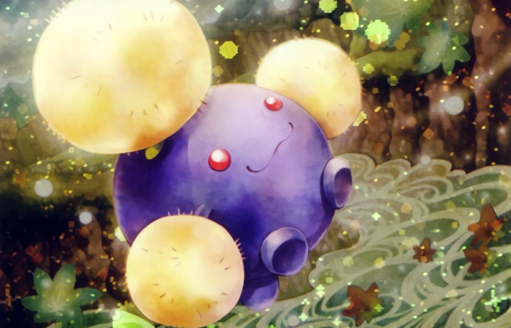 jumpluff (pokemon and 1 more) drawn by sui_(petit_comet)