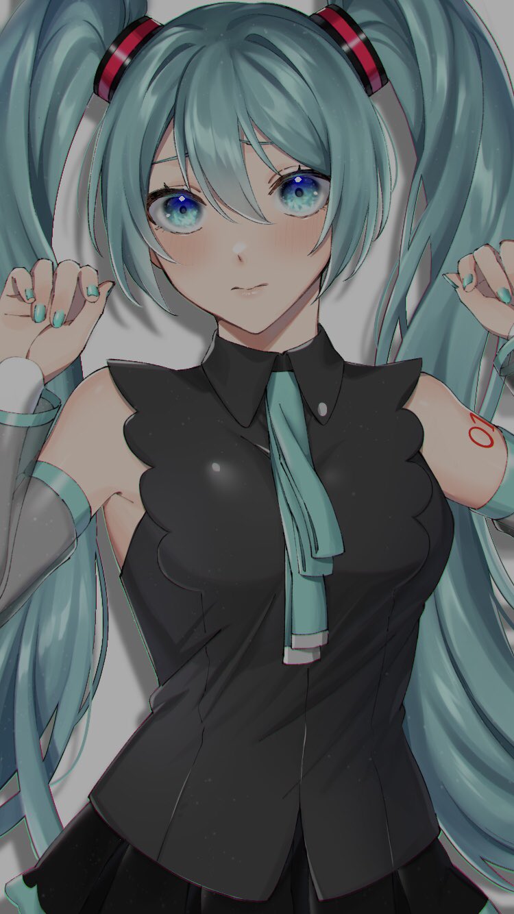 hatsune miku (vocaloid and 1 more) drawn by ikura_(user_uuyj7743)