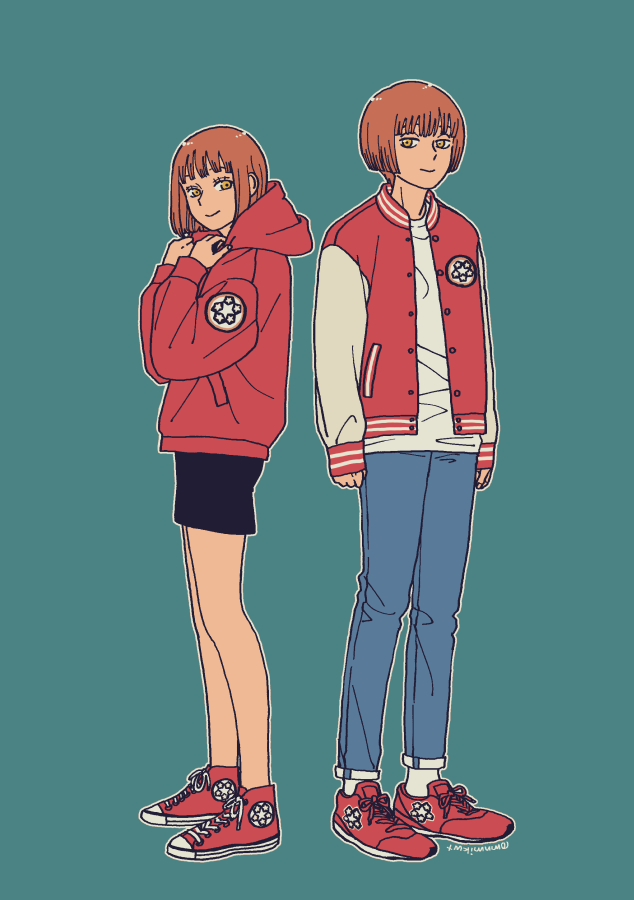 ayatsuji haruka and tokieda mitsuru (world trigger) drawn by mnmikwt