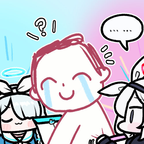 sensei, doodle sensei, arona, and plana (blue archive) drawn by jazz_jack