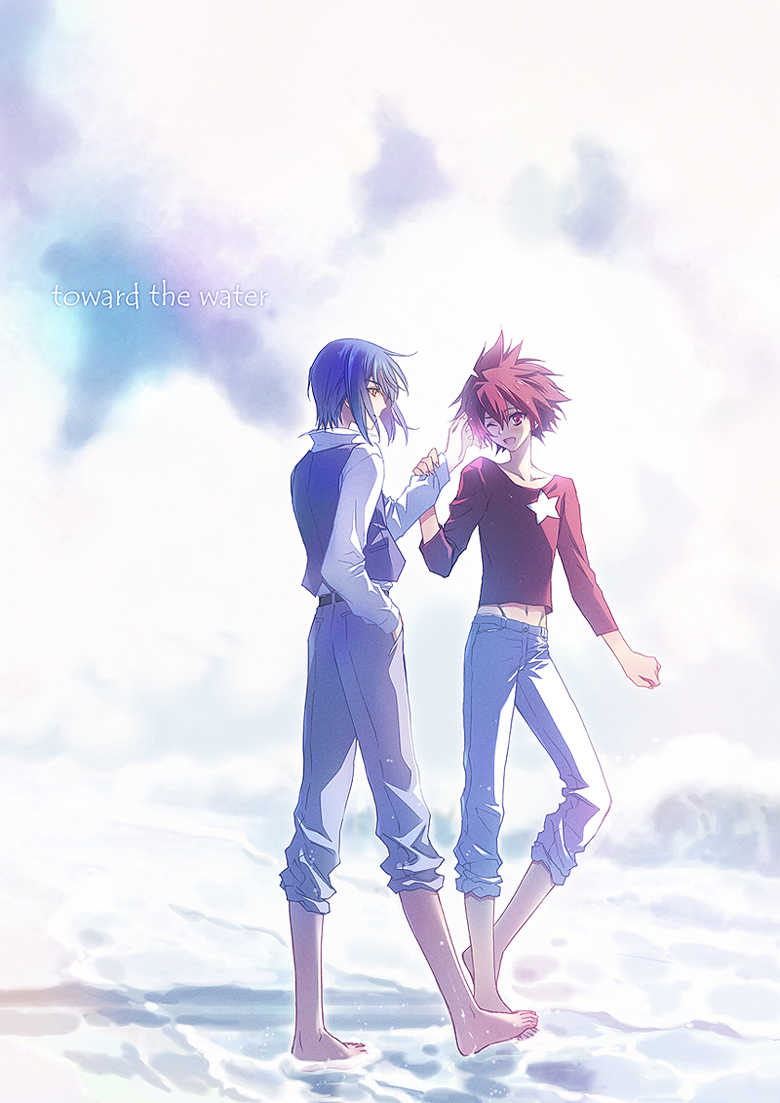 tsunashi takuto and shindou sugata (star driver) drawn by carnelian