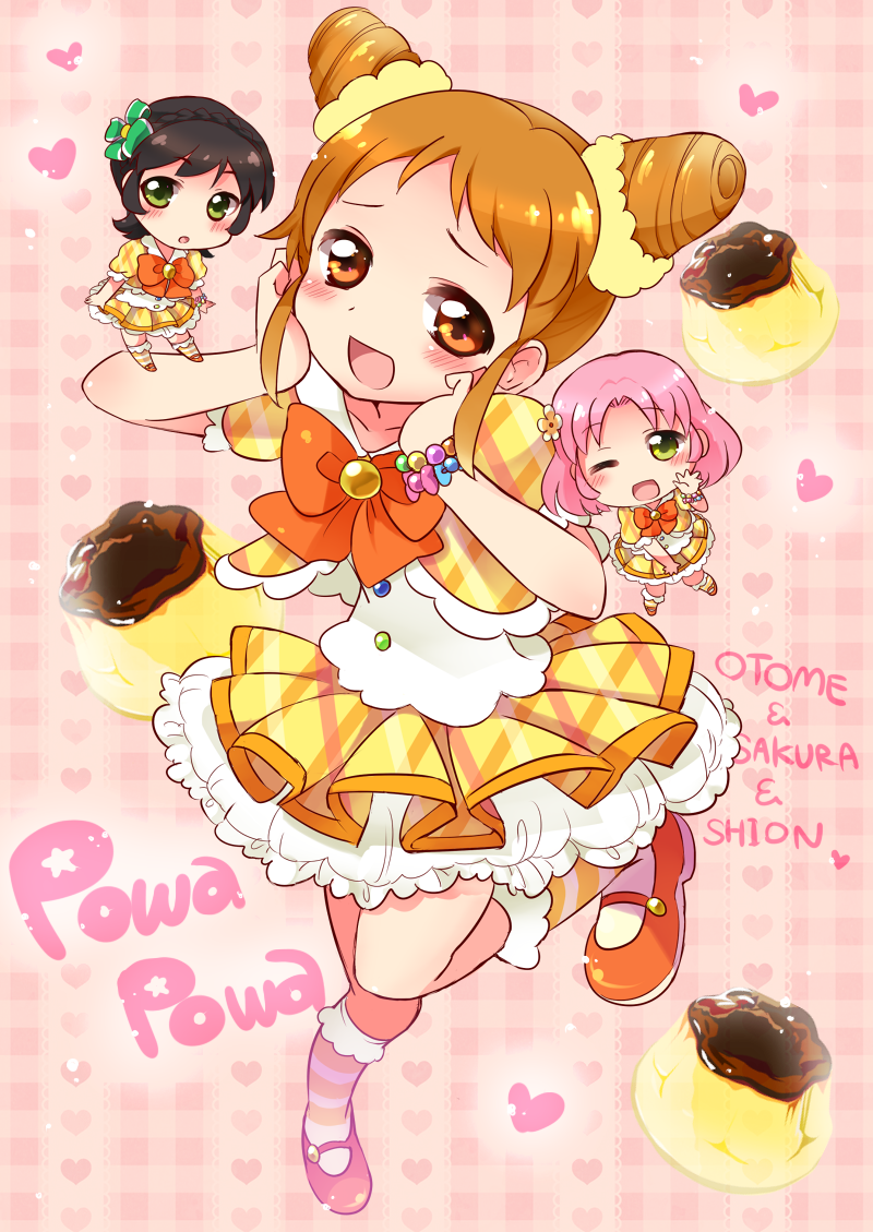 arisugawa otome, kitaoji sakura, and kamiya shion (aikatsu!) drawn by tarabagani