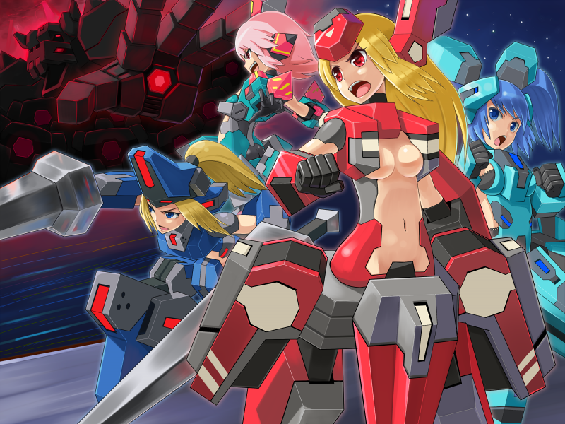 crimrose, lily rain, winberrl, lazflamme, and gigandroff (cosmic break) drawn by ska