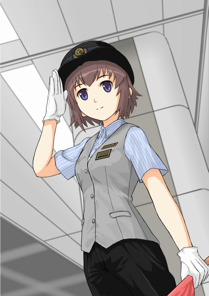 kurihashi minami (tetsudou musume and 1 more) drawn by tokka