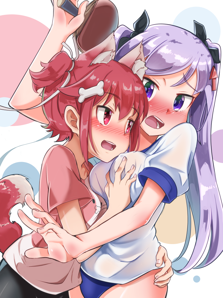 tsumujikaze koyori and kamiya agari (shakunetsu no takkyuu musume) drawn by casino_(casinoep)