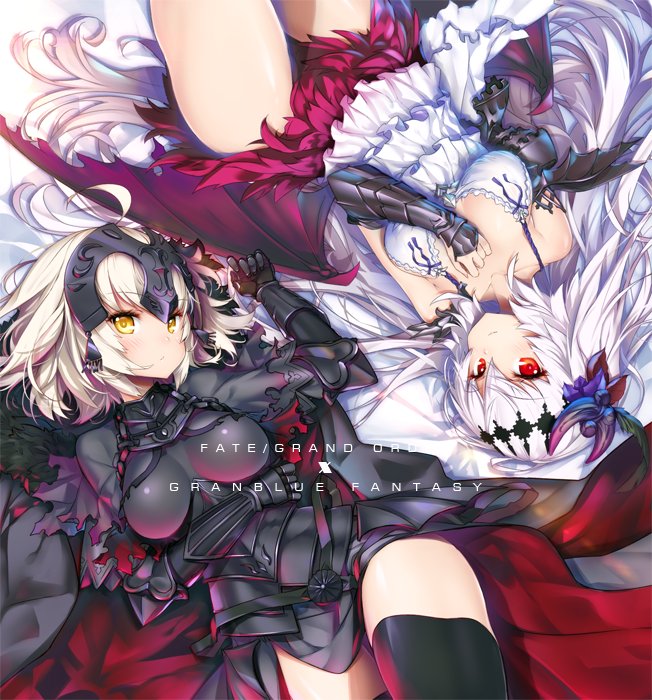 jeanne d'arc alter, jeanne d'arc, and dark jeanne (fate and 2 more) drawn by hong_(white_spider)