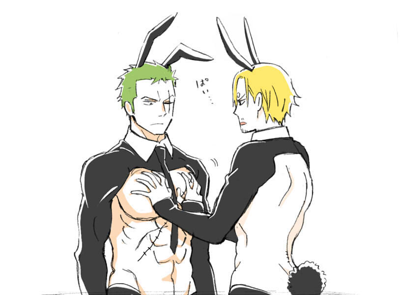 roronoa zoro and sanji (one piece) drawn by taro_(honyarara00)