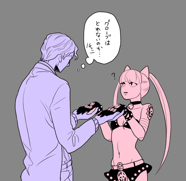 kira yoshikage and killer queen (jojo no kimyou na bouken and 1 more) drawn by biafura