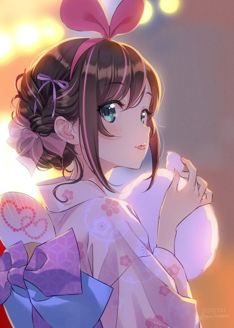 kizuna ai (kizuna ai inc.) drawn by morikura_en